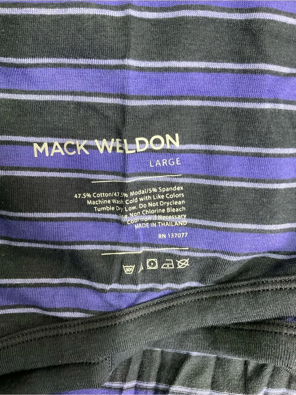 Mack Weldon 18 Hour United Striped Boxer Briefs - Total Eclipse